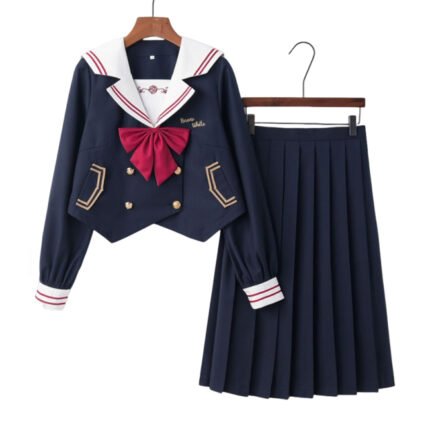 Japanese Uniform Anime JK School Student Sailor Dress Skirt Outfits