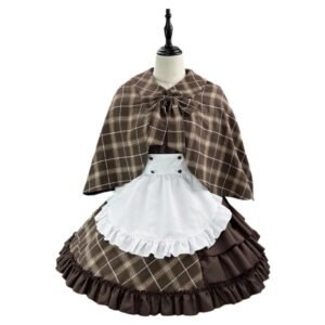 Female Plaid Maid Uniform COSPLAY Performance Costume
