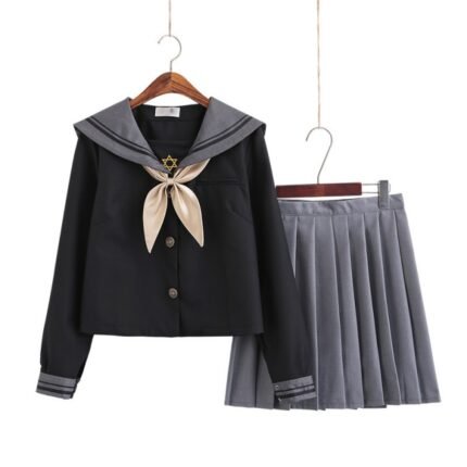 Japanese High School Sailor JK Uniform Pleated Skirt Suit Set