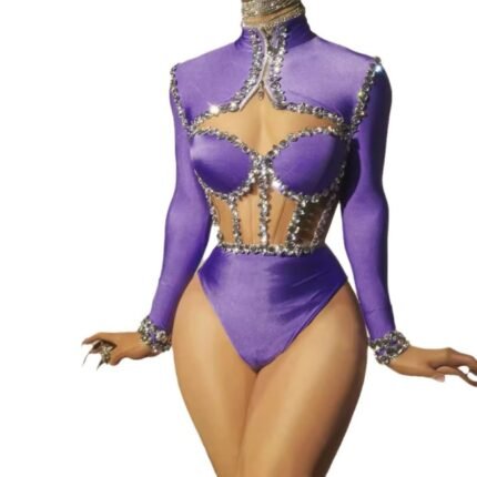 Women Bar Nightclub Dance Performance Clothing Bodysuit