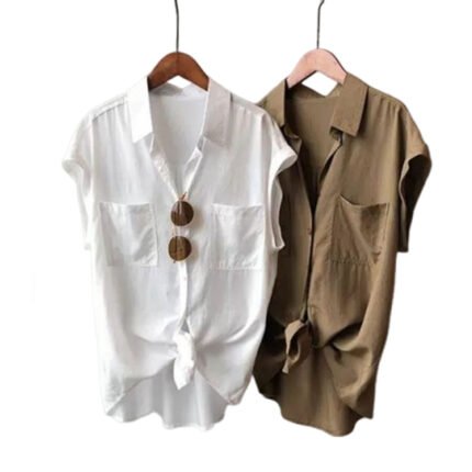 Summer Female Loose Design Shirt Fashion Sleeveless Blouse