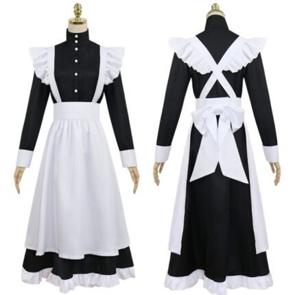 Cute British Lolita Maid Dress Male Cosplay Servant Outfit Female