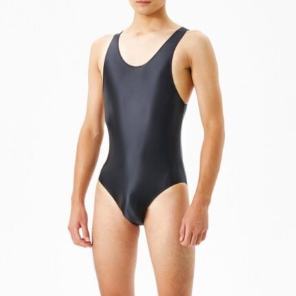 Men's Sexy Lingerie Shiny Fitting Bodysuit Night Wear Costume