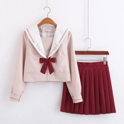 School Girls Long Sleeve Japan JK Uniform Dress Set