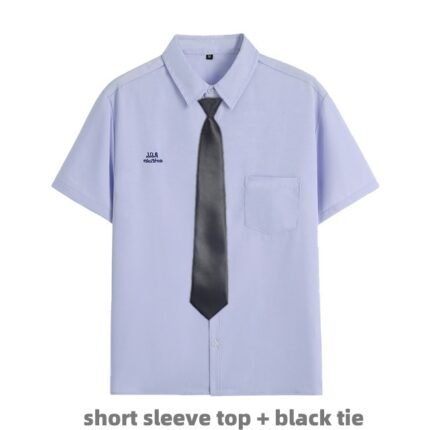 Thai Summer School Boy Uniform Male Handsome Short Sleeve Shirt Top