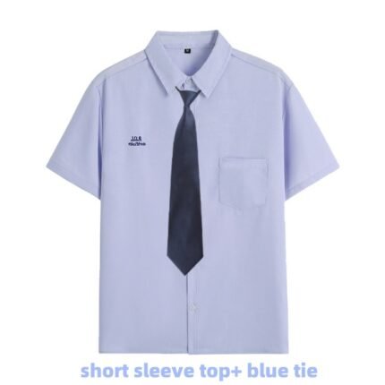 Thai Summer School Boy Uniform Male Handsome Short Sleeve Shirt Top