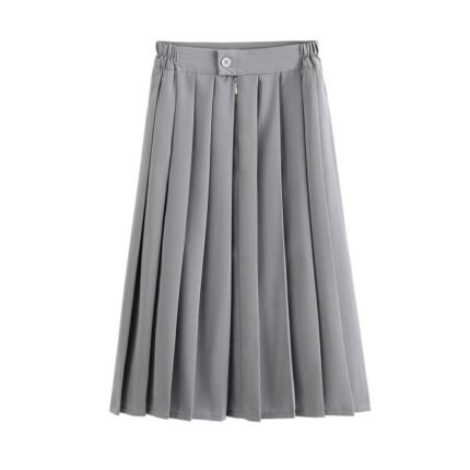 Women Japanese School Uniform Skirt Cute Preppy Style Pleated Skirt