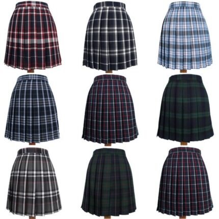 Japanese Preppy Style School Girls Uniform Skirt Plaid Pleated JK Short Skirt