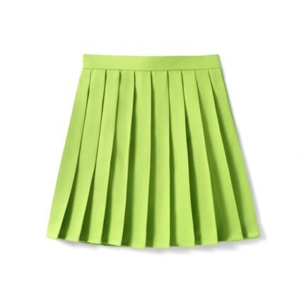 Japanese School Girls Uniform Skirt Sweet Candy Color Pleated Short Skirt