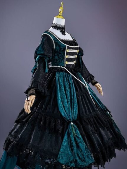Green Witch Cosplay Costume Anime Game Role Play Outfits