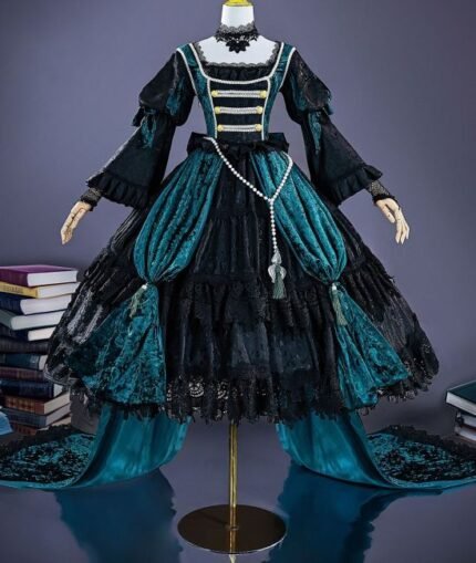 Green Witch Cosplay Costume Anime Game Role Play Outfits