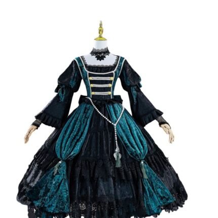 Green Witch Cosplay Costume Anime Game Role Play Outfits