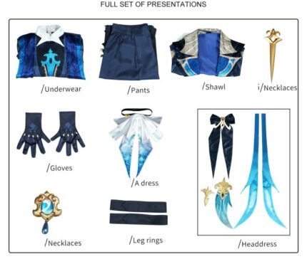 Game Neuvillette Cosplay Costume for Men Women Adult Anime Outfit Halloween Party