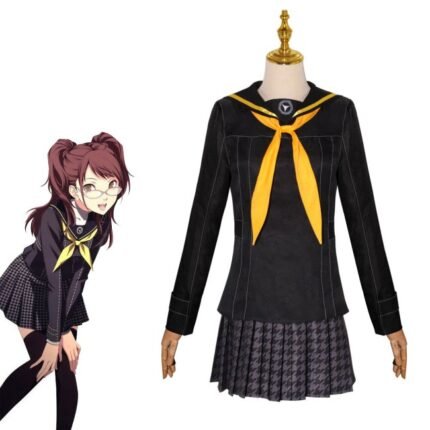 Anime Persona 4 Kujikawa Rise Cosplay Costume Japan School JK Sailor Uniform Suit Halloween Dress