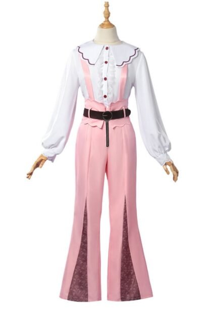 Anime Project Sekai Colarful State Cosplay Costume Women Pink Casual Jumpsuit Set