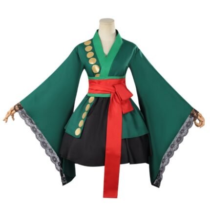 Anime One Piece Halloween Cosplay Costume Women Roronoa Zoro Kimono