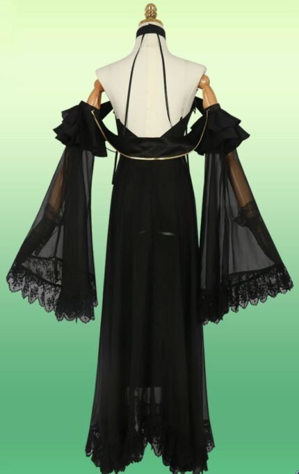 Code Geass C.C. Black Dress Cosplay Costume Lolita Gothic Halloween Outfit